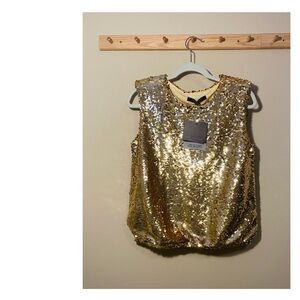 Marc New York Gold Sequin NYE / Going Out Top, S